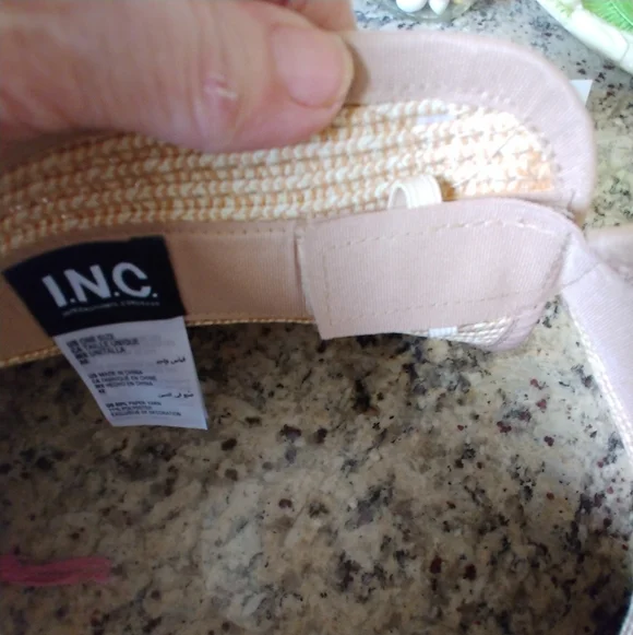 INC International Concepts Two-Tone Straw Visor - Natural, Tan - Picture 5 of 12